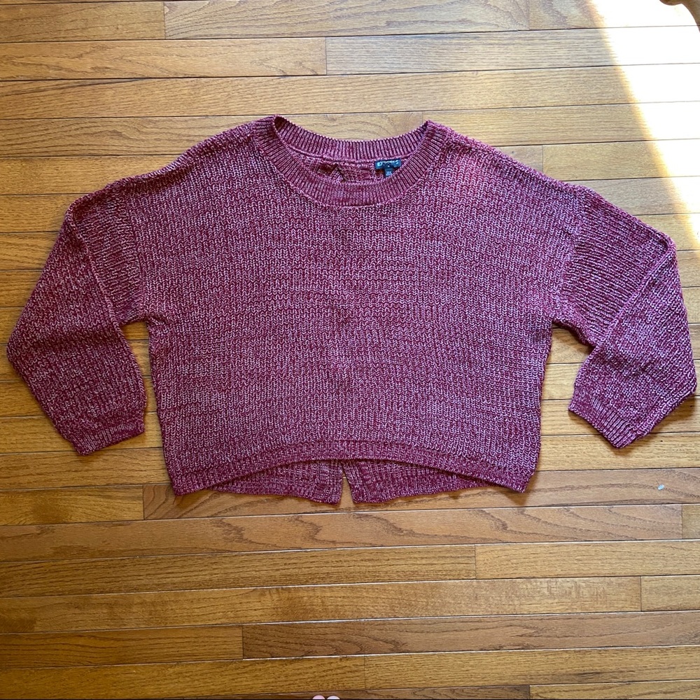 Express Cable Knit Split Back Pullover Sweater - image 6